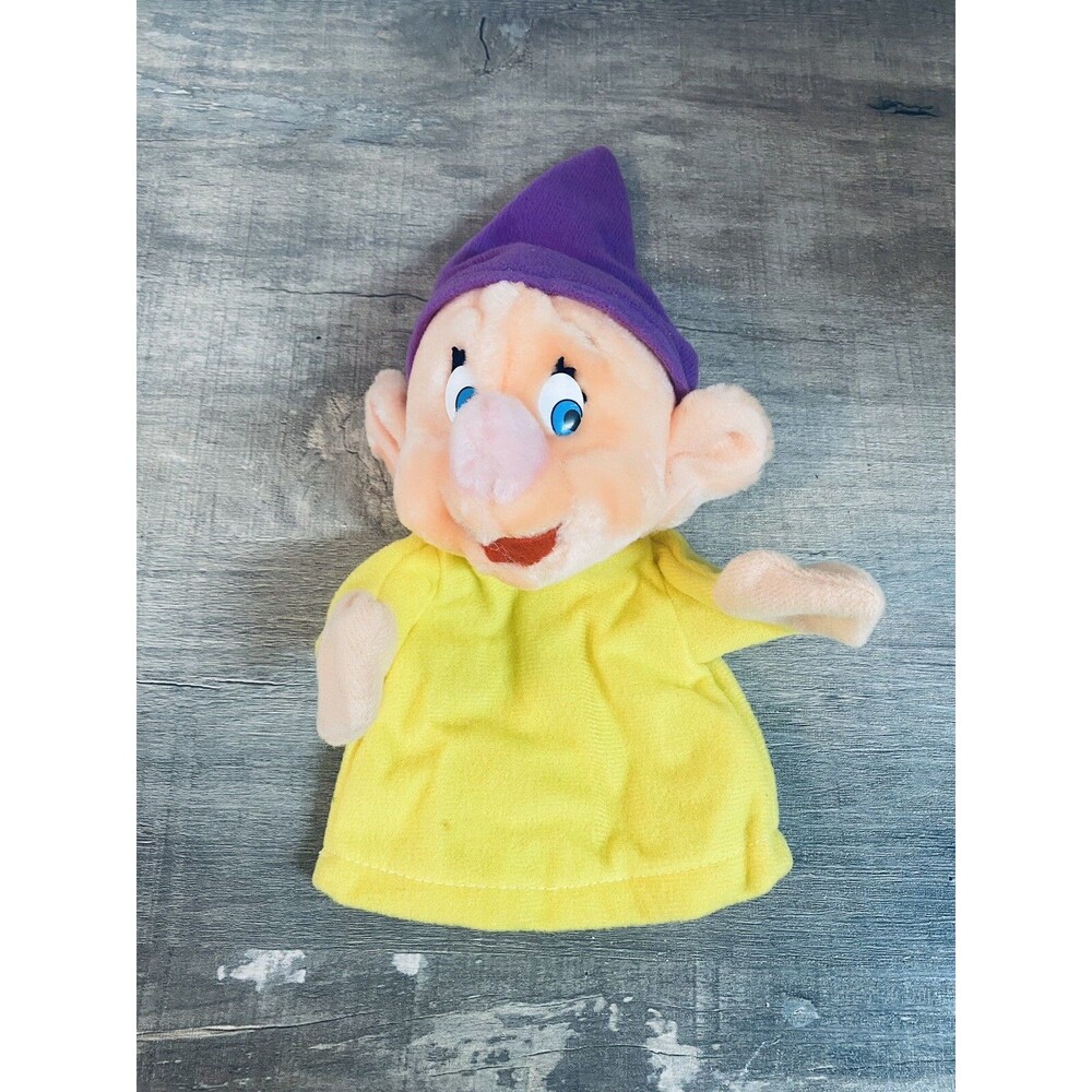 Walt Disney World Disneyland Dopey Plush Hand Puppet Snow White Seven Dwarfs